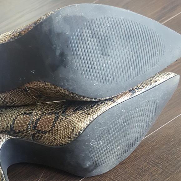 RAMAGE Bronze Snake Heels size 7.5 - Picture 6 of 8